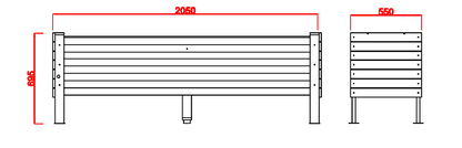 Mid-Height Artesian 5-Cell Eco Board Wicking Planter Box
